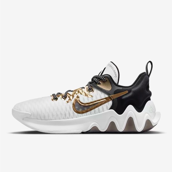 Nike Other - New in box Nike Giannis Immortality White Metallic Gold Black Rubber Shoes